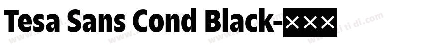 Tesa Sans Cond Black字体转换